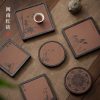 Red Minnan Brick Gongfu Dry Tea Tray for Chinese Tea Rituals