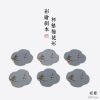 Tea Cup Coaster Set - 彩绘绢本杯垫梅花形 Tea Cup Coaster Set - 彩绘绢本杯垫梅花形