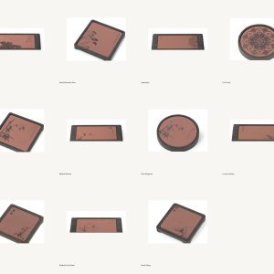 Red Minnan Brick Gongfu Dry Tea Tray for Chinese Tea Rituals - all SKC options