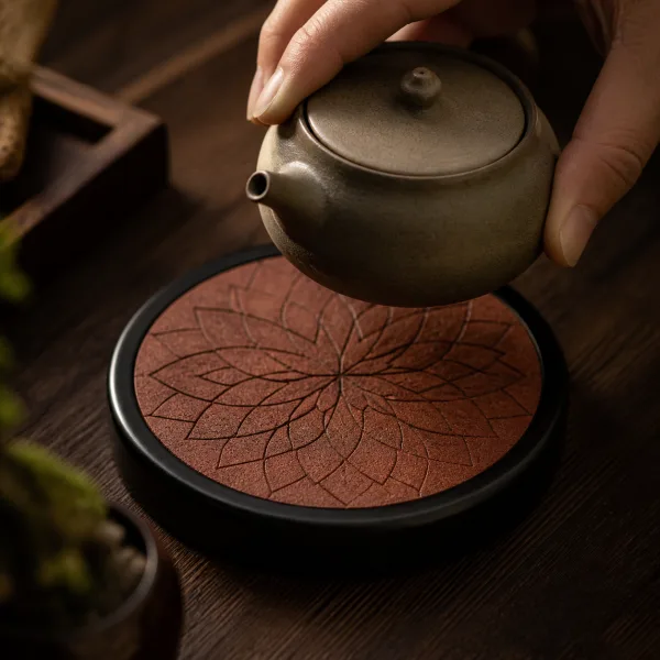 Red Minnan Brick Gongfu Teapot Rest for Chinese Tea Rituals