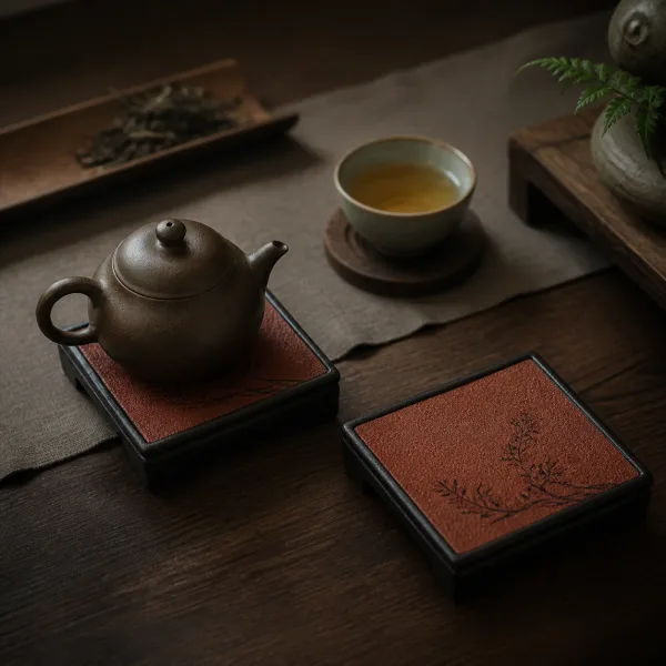 Red Minnan Brick Gongfu Teapot Rest for Chinese Tea Rituals 3