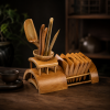 Walnut Gongfu Tea Tool Set for Chinese Tea Rituals