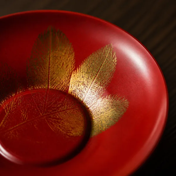 Cicada Wing Iron Finish Lacquer Tea Cup Coaster Set