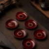 Woven Rattan Tea Cup Coaster Set for Chinese Tea Rituals