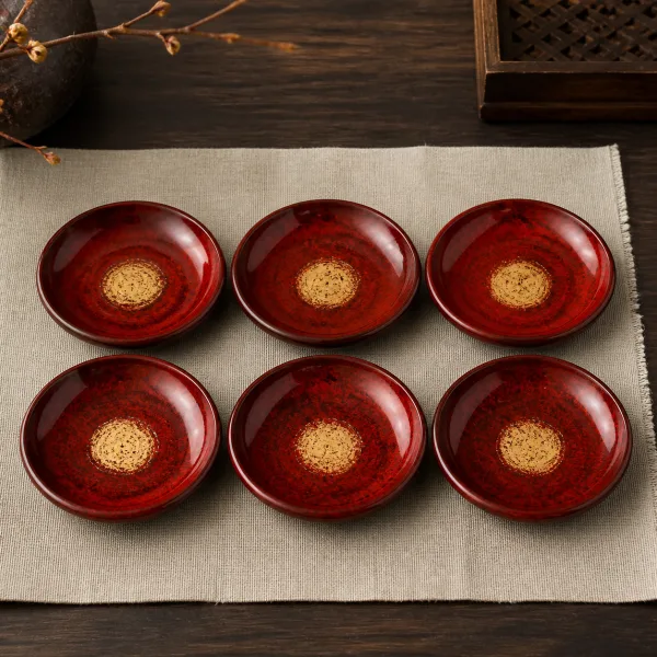 Woven Rattan Tea Cup Coaster Set for Chinese Tea Rituals