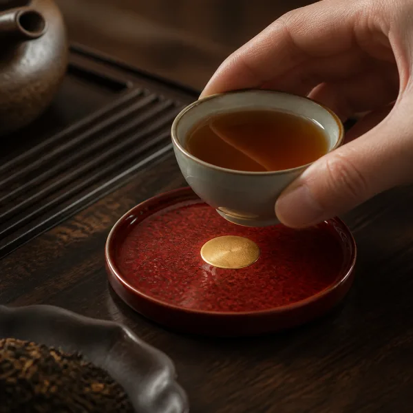 Woven Rattan Tea Cup Coaster Set for Chinese Tea Rituals