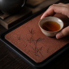 Red Minnan Brick Gongfu Dry Tea Tray for Chinese Tea Rituals
