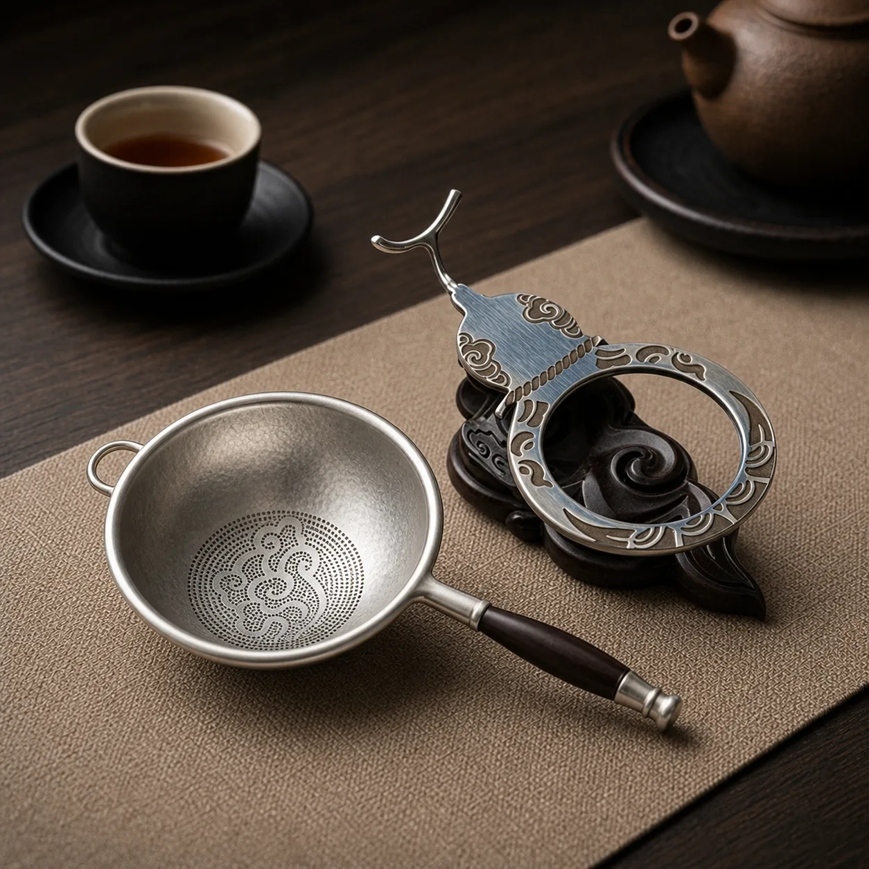 Auspicious Cloud Chinese Tea Strainer - MR.TEA product image 1 Auspicious Cloud Chinese Tea Strainer - MR.TEA product image 1