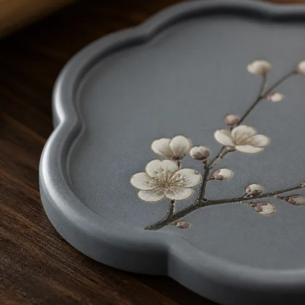 Plum Blossom Tea Cup Coaster Set for Chinese Tea Rituals