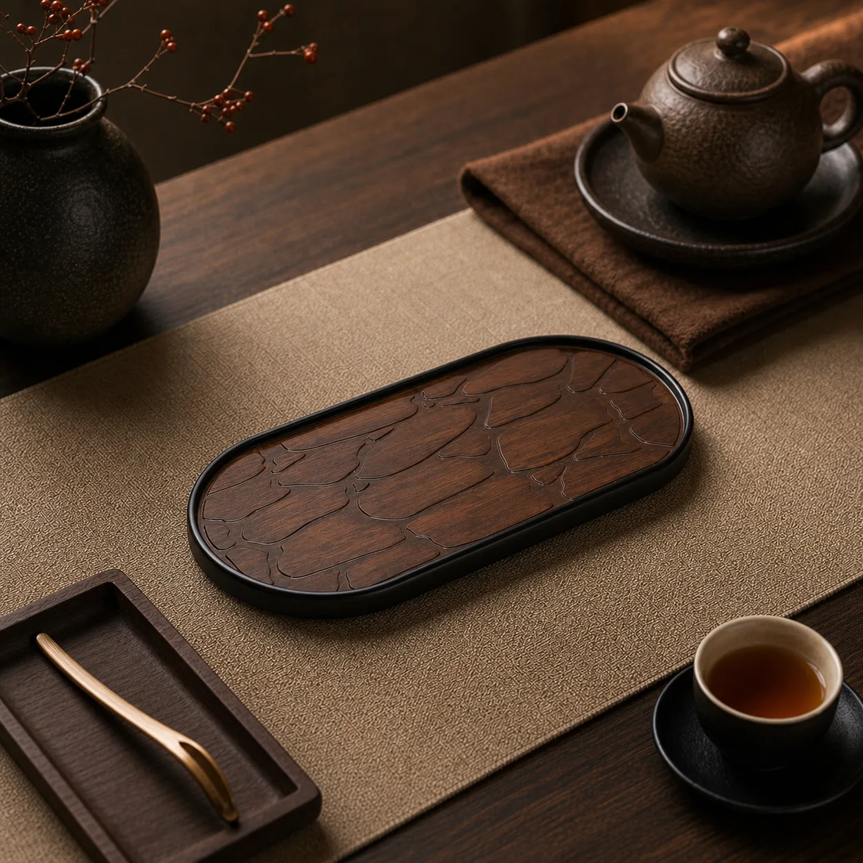Bamboo Gongfu Dry Tea Tray for Chinese Tea Rituals