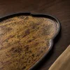 Black Gold Accent Lacquer Gongfu Dry Tea Tray