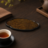 Black Gold Accent Lacquer Gongfu Dry Tea Tray