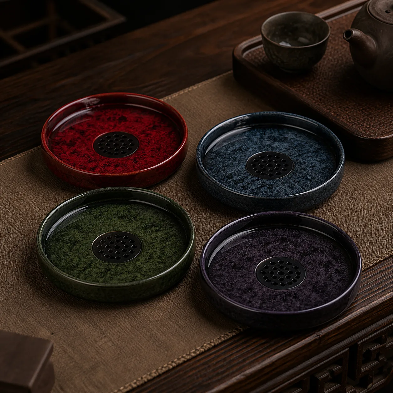 Lacquer Tea Waste Bowl for Chinese Tea Rituals
