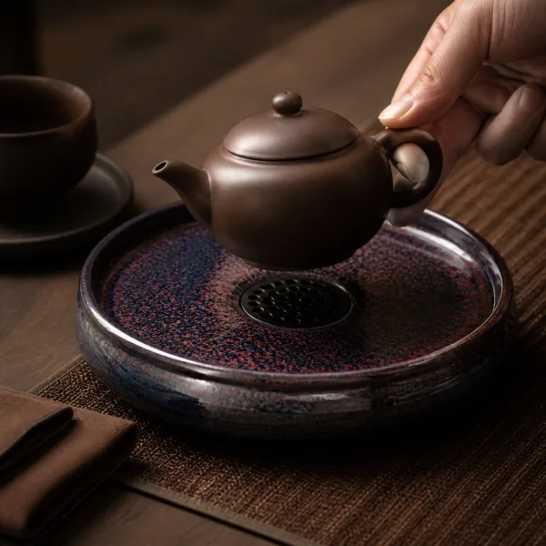 Lacquer Tea Waste Bowl for Chinese Tea Rituals