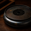 Iron Finish Lacquer Tea Waste Bowl for Chinese Tea Rituals