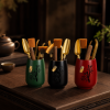 Chinese Tea Utensil Set - 老铁漆器茶道鸣夏 Chinese Tea Utensil Set - 老铁漆器茶道鸣夏