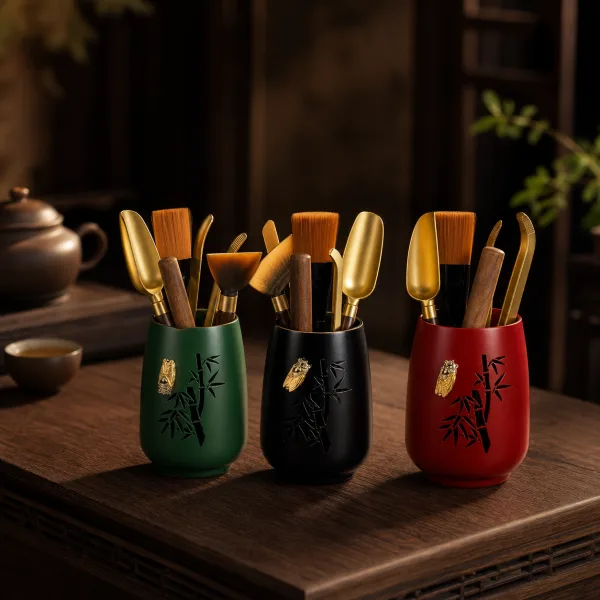 Chinese Tea Utensil Set - 老铁漆器茶道鸣夏 Chinese Tea Utensil Set - 老铁漆器茶道鸣夏