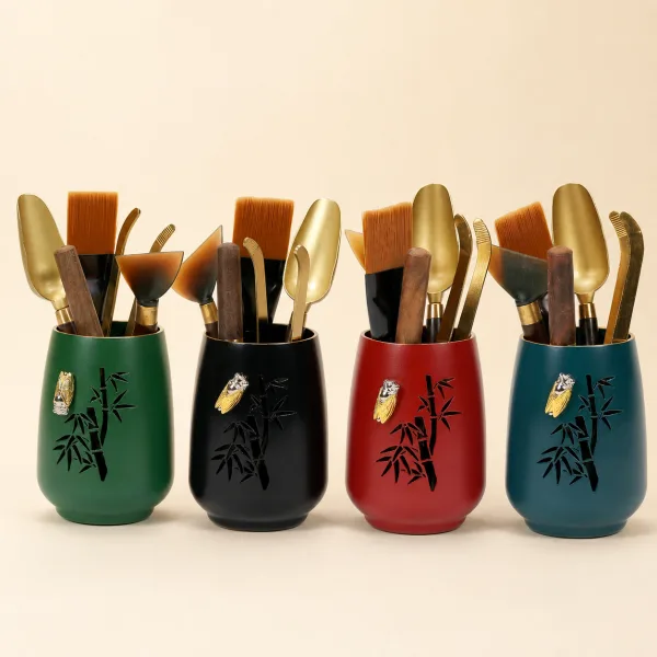 Chinese Tea Utensil Set - 老铁漆器茶道鸣夏 Chinese Tea Utensil Set - 老铁漆器茶道鸣夏