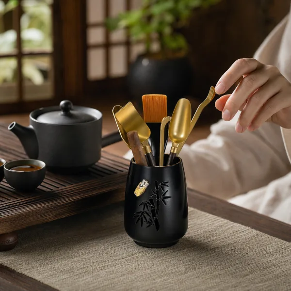 Chinese Tea Utensil Set - 老铁漆器茶道鸣夏 Chinese Tea Utensil Set - 老铁漆器茶道鸣夏