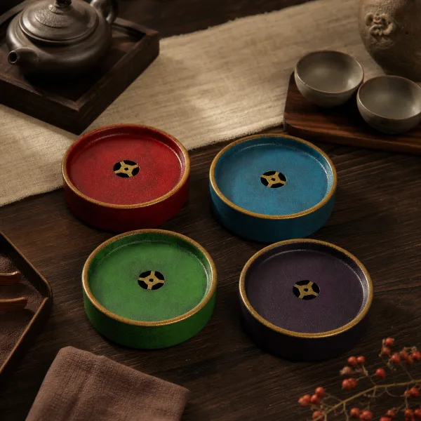Chinese Tea Accessory - 漆器盛水古钱 Chinese Tea Accessory - 漆器盛水古钱