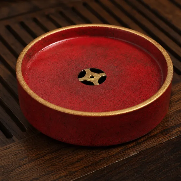 Chinese Tea Accessory - 漆器盛水古钱 Chinese Tea Accessory - 漆器盛水古钱
