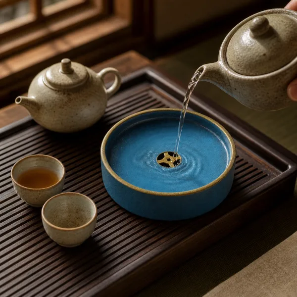 Chinese Tea Accessory - 漆器盛水古钱 Chinese Tea Accessory - 漆器盛水古钱