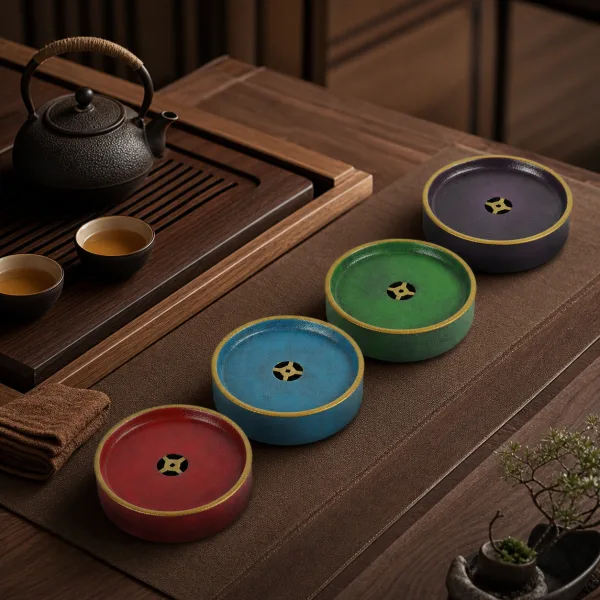 Chinese Tea Accessory - 漆器盛水古钱 Chinese Tea Accessory - 漆器盛水古钱