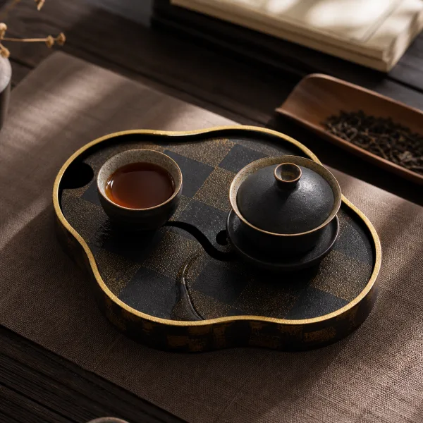 Gongfu Tea Tray - 漆器干泡盘祥云 Gongfu Tea Tray - 漆器干泡盘祥云