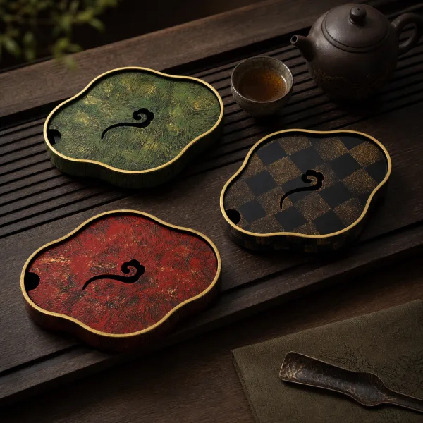 Gongfu Tea Tray - 漆器干泡盘祥云 Gongfu Tea Tray - 漆器干泡盘祥云