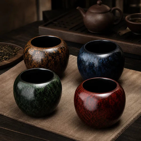 Lacquer Tea Waste Bowl for Chinese Tea Rituals 2