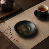 Iron Finish Lacquer Tea Cup Coaster Set