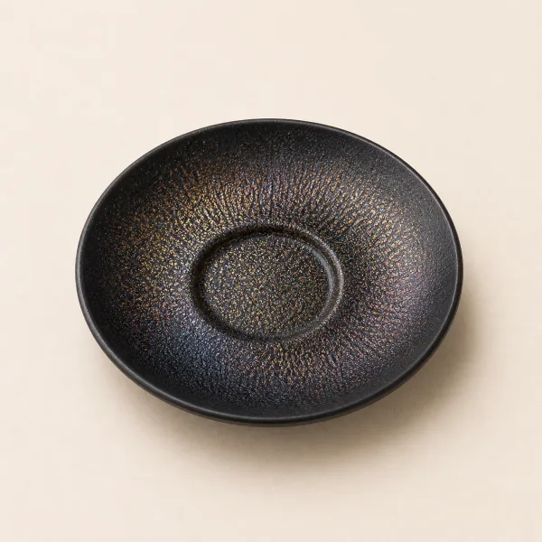 Cicada Wing Iron Finish Lacquer Tea Cup Coaster Set 2