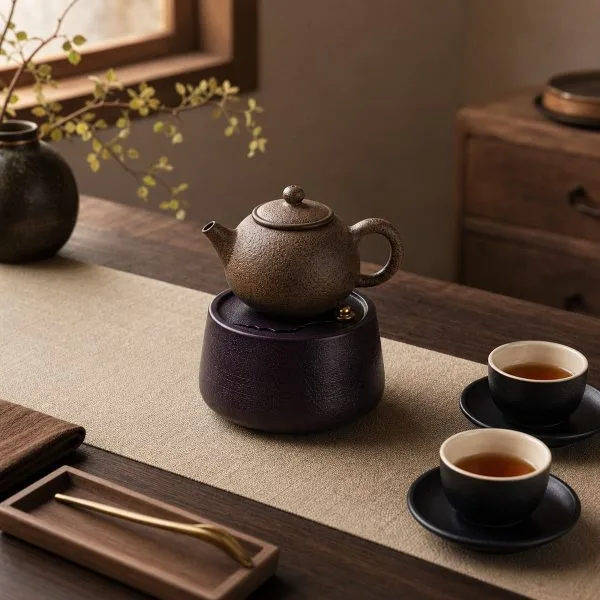 Black Walnut Tea Warmer for Chinese Tea Rituals